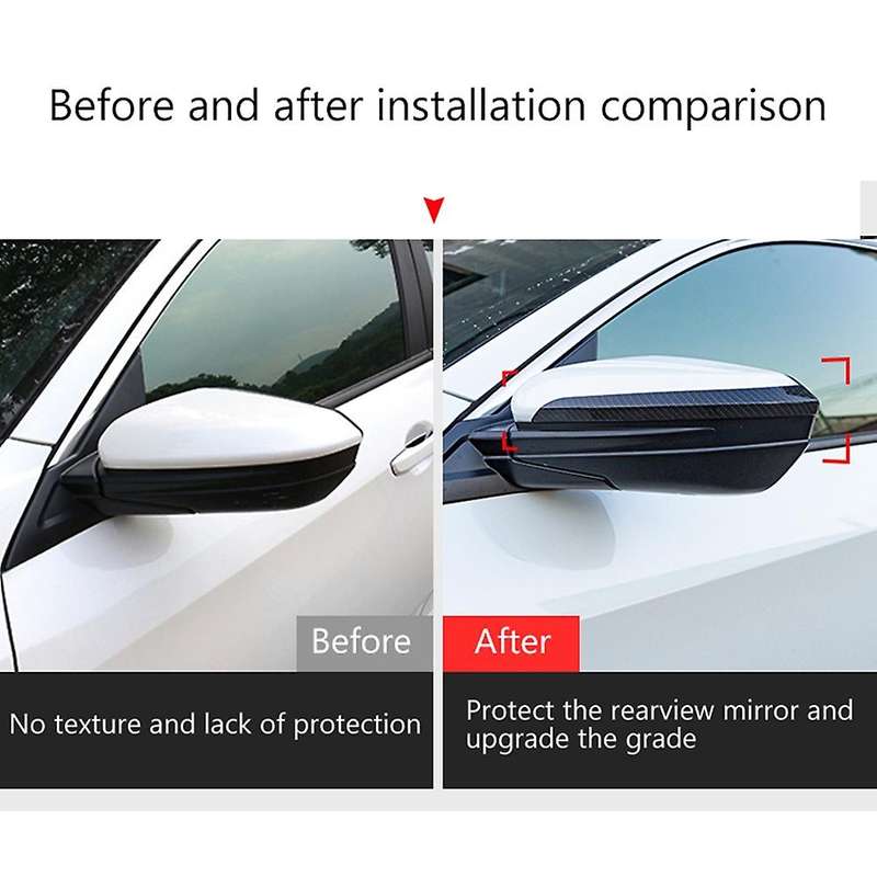 Rearview Mirror Trim for Honda 10th Gen Civic 2016-2020, Carbon Fiber