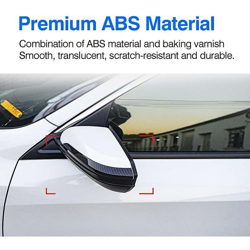 Rearview Mirror Trim for Honda 10th Gen Civic 2016-2020, Carbon Fiber
