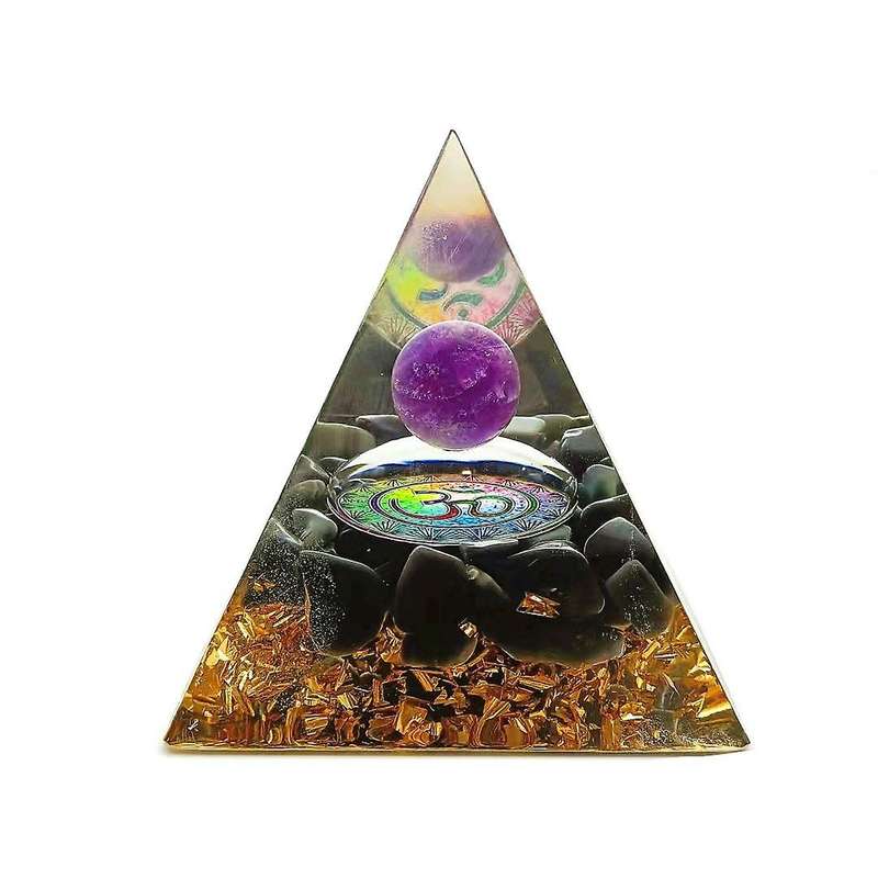 Orgonite Pyramid Mold Amethyst Peridot Healing Crystal Home Decor