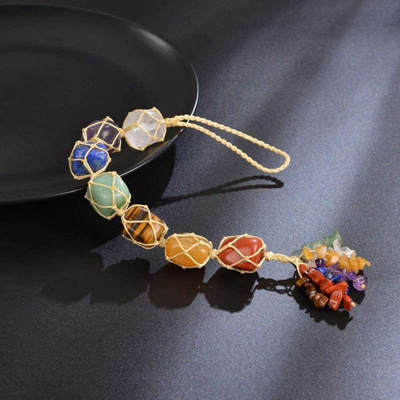 Chakra Healing Crystal Good Luck Decoration Car Window Ornament