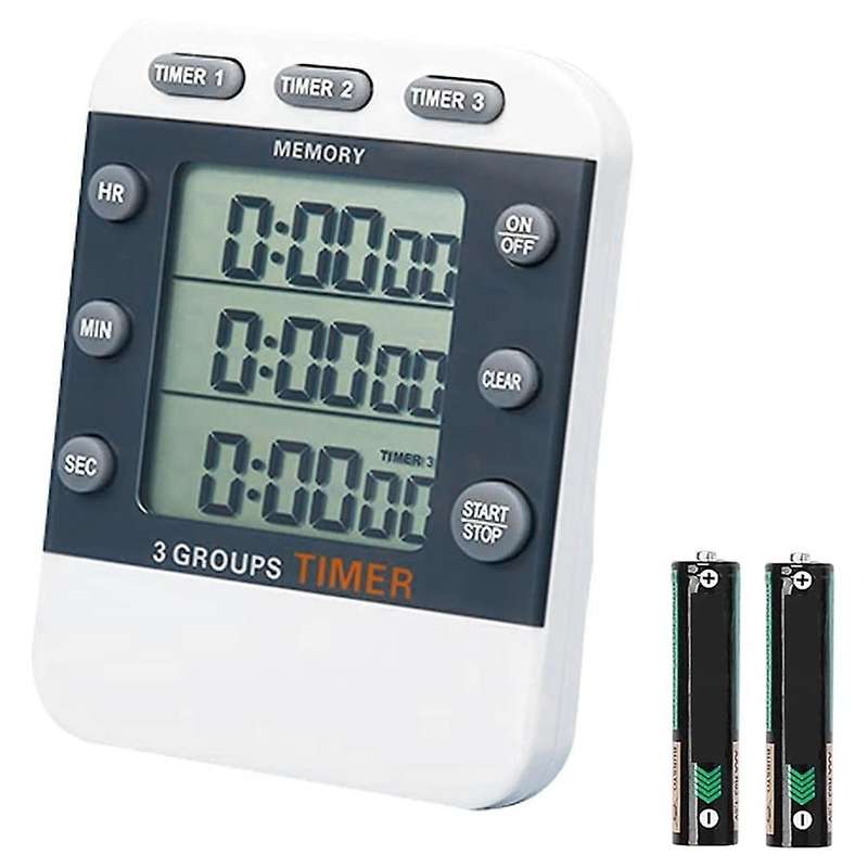 Digital Dual Kitchen Timer, 3 Channels Count Up/down Timer