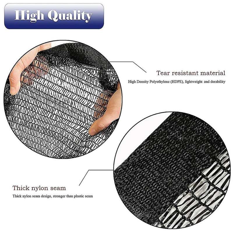 50% Sun Mesh Net with Grommets 5ft X 10ft for Plants In Greenhouse