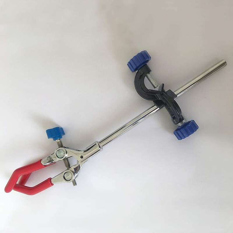 Lab Clamp 3 Prong Finger Adjust Jaw with Scientific Extension