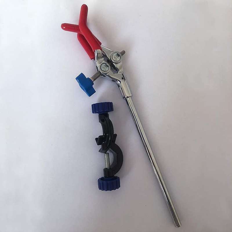 Lab Clamp 3 Prong Finger Adjust Jaw with Scientific Extension