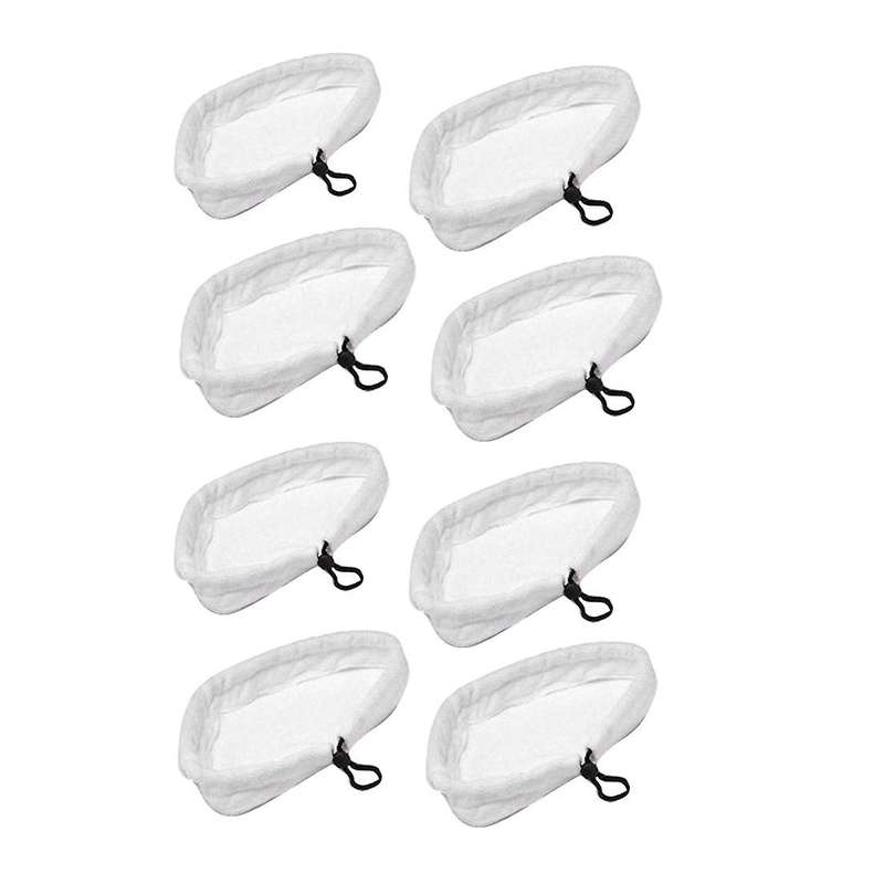 8 Pcs White Microfibre Washable Reusable Cloth Replacement Pad