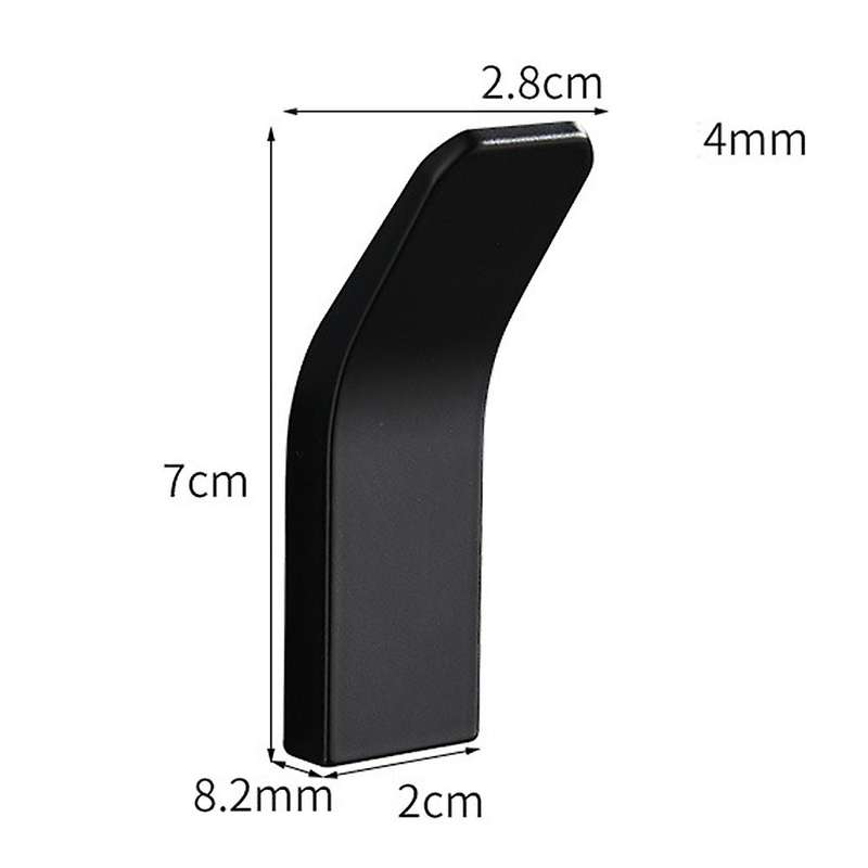 Towel Hook Bathroom Wall Hook, 6 Pack No Punch Black Hook Heavy