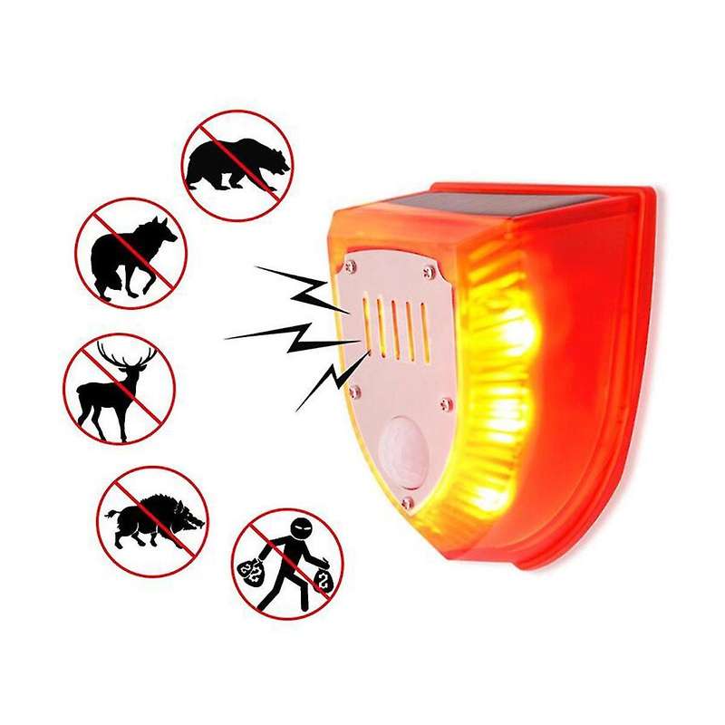 Solar Animal Repeller Nocturnal Optional Waterproof Scare,timed Alarm