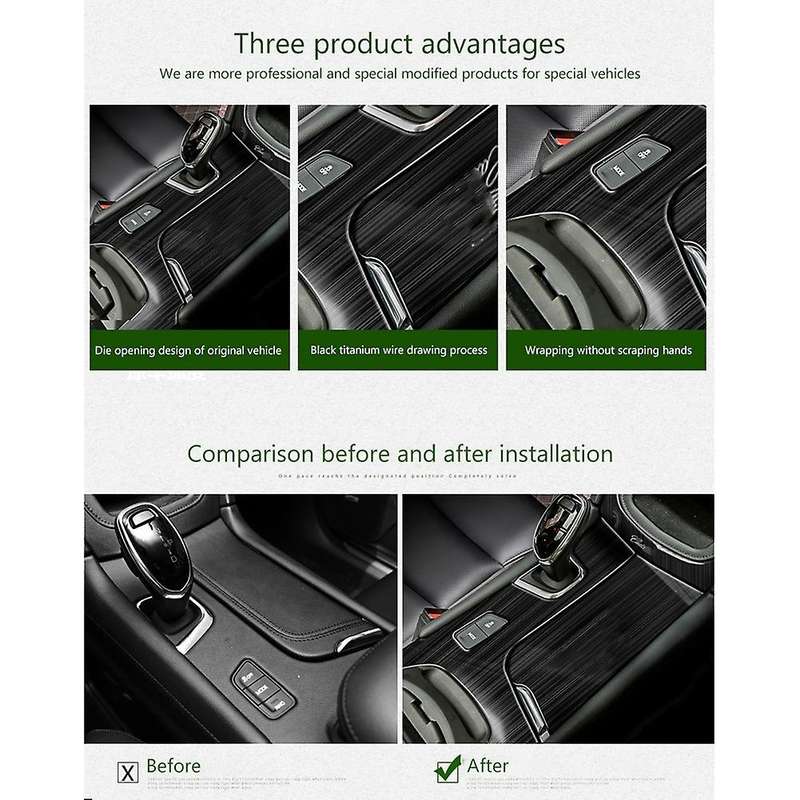 For Cadillac Xt5 2016-2019 Gear Shift Panel Cover Trim Sticker .black