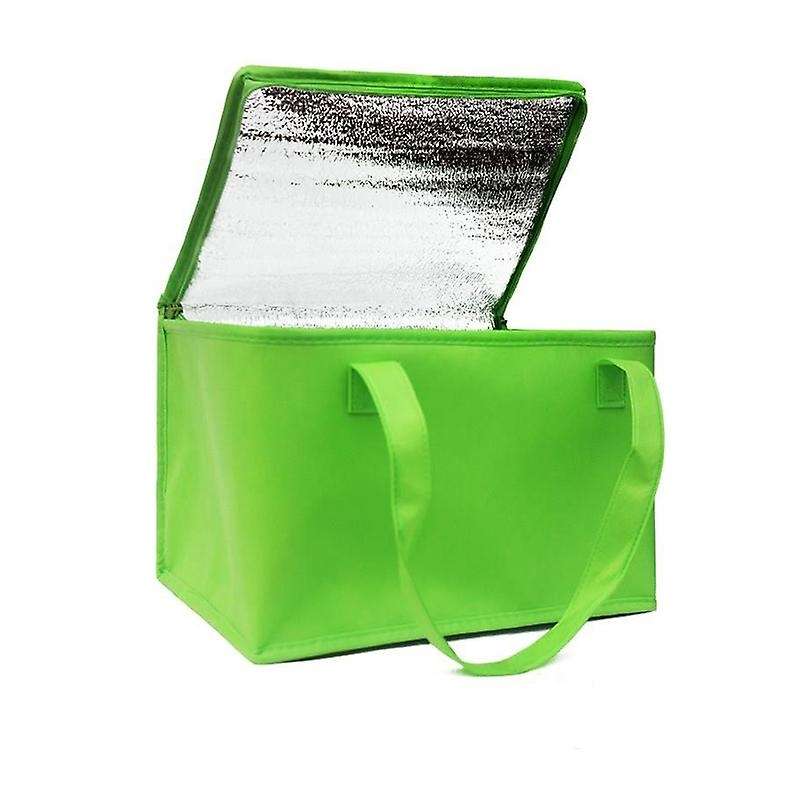 2pcs Insulated Bag Aluminum Foil Thermal Box Waterproof Green