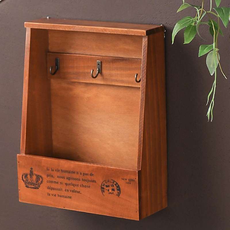 Wooden Key Storage Cabinet Mail for Entryway,living Room,hallwa
