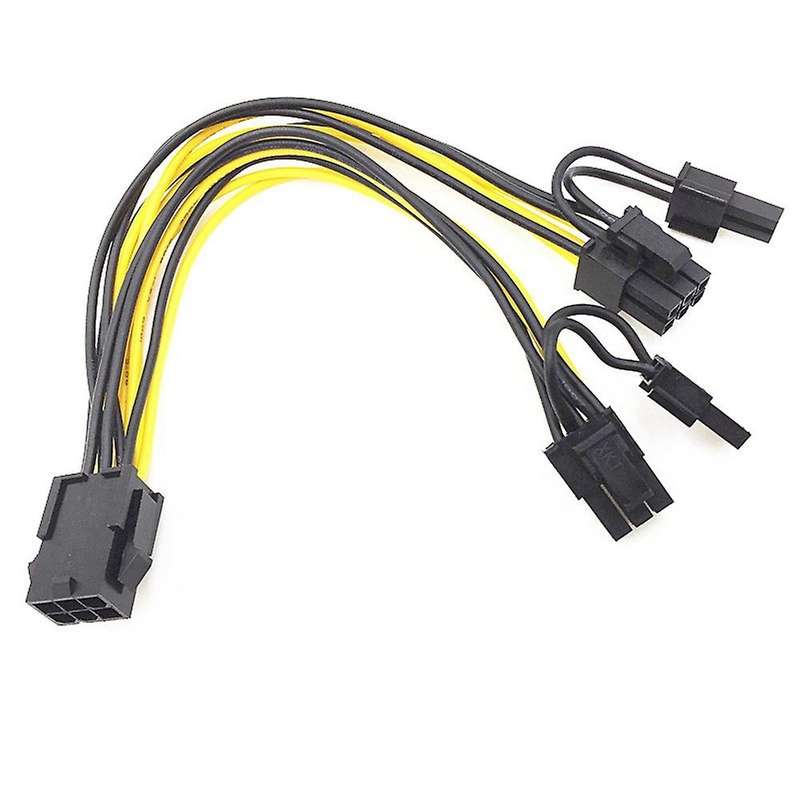 8pcs Pcie 6pin to Dual Pcie 6+2 Pin Power Cable Pci Express