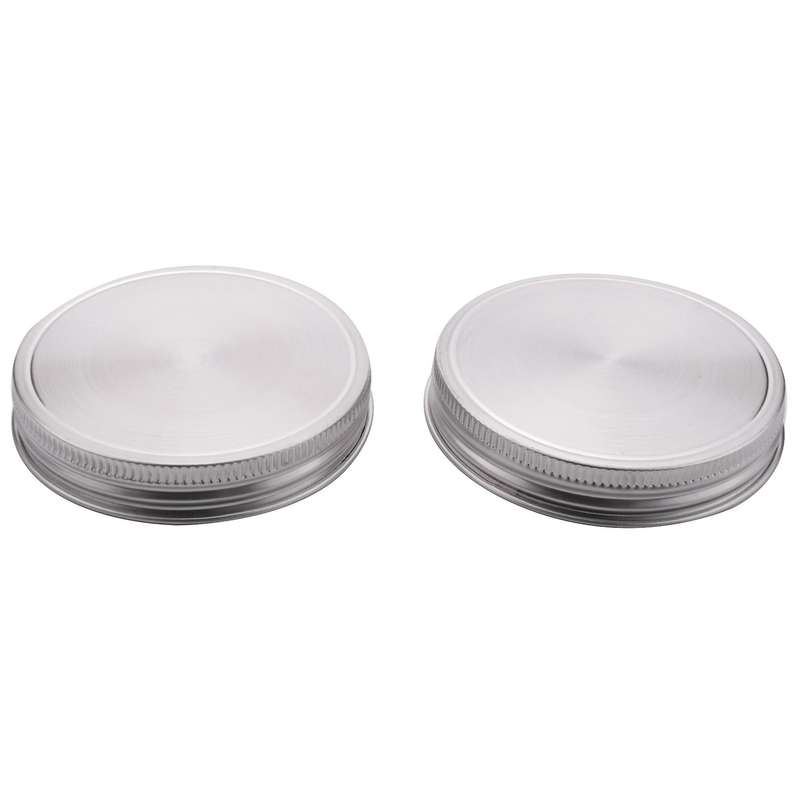 8 Pcs Stainless Steel Jar Lids 86mm Sealed Leak Proof Cover Silicone