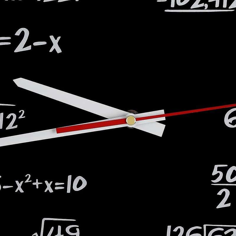 Math Formulas Clock Quiz Clock In Black and White Unique Math