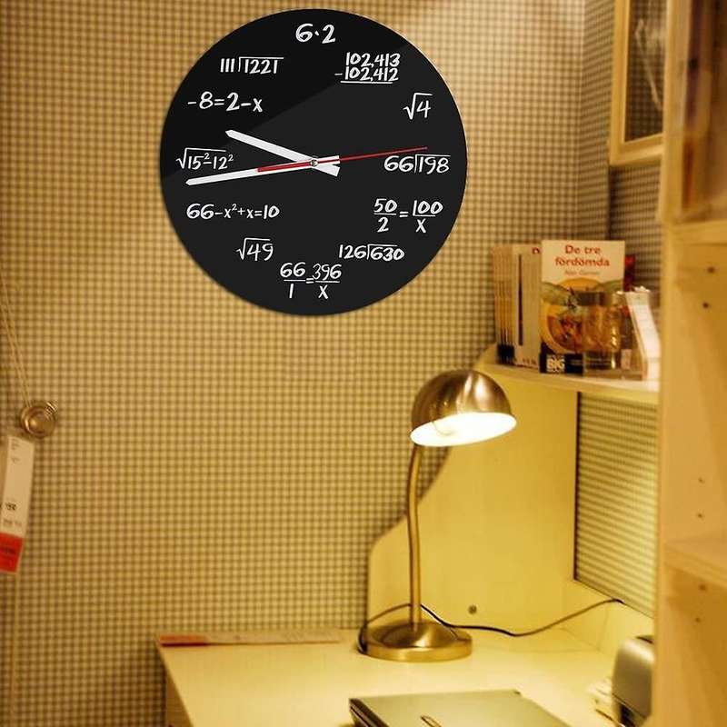 Math Formulas Clock Quiz Clock In Black and White Unique Math