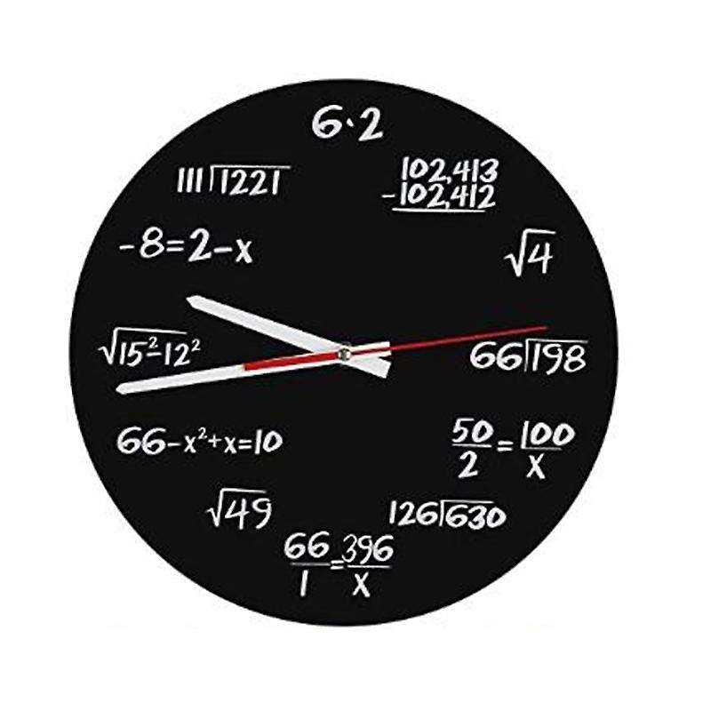 Math Formulas Clock Quiz Clock In Black and White Unique Math
