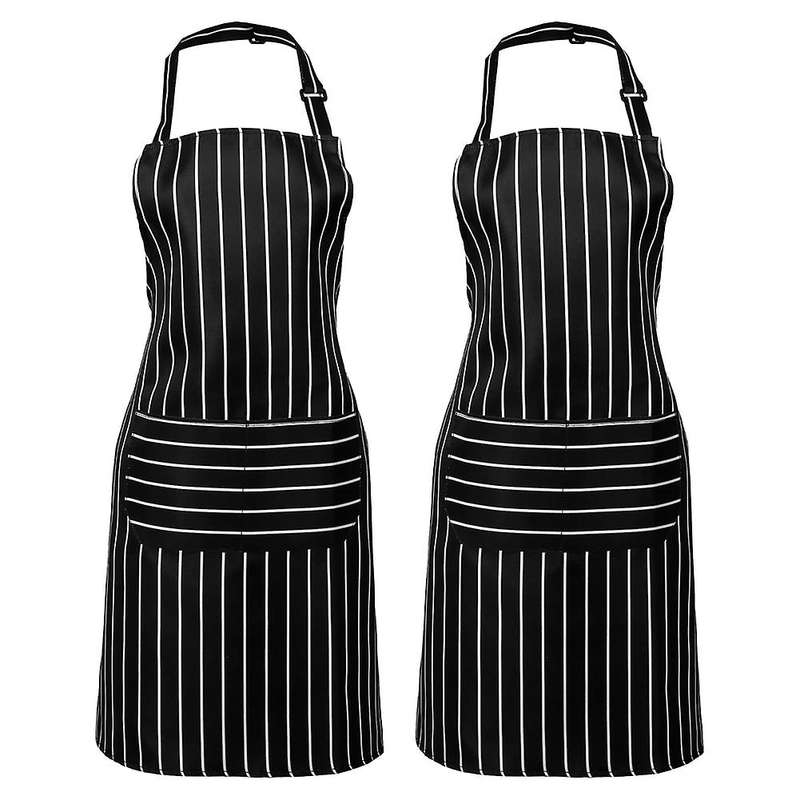 Aprons for Women and Men, Chef Apron for Cooking,white Pinstripe
