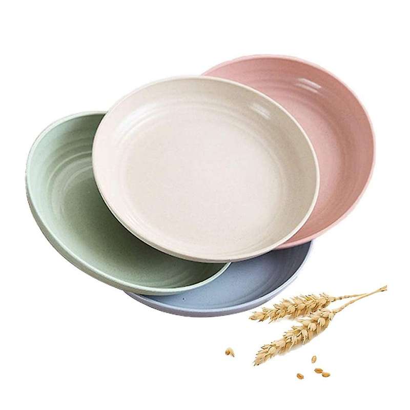 Lightweight Wheat Straw Plates -dishes and Plates Sets 9 Inch,4 Pack