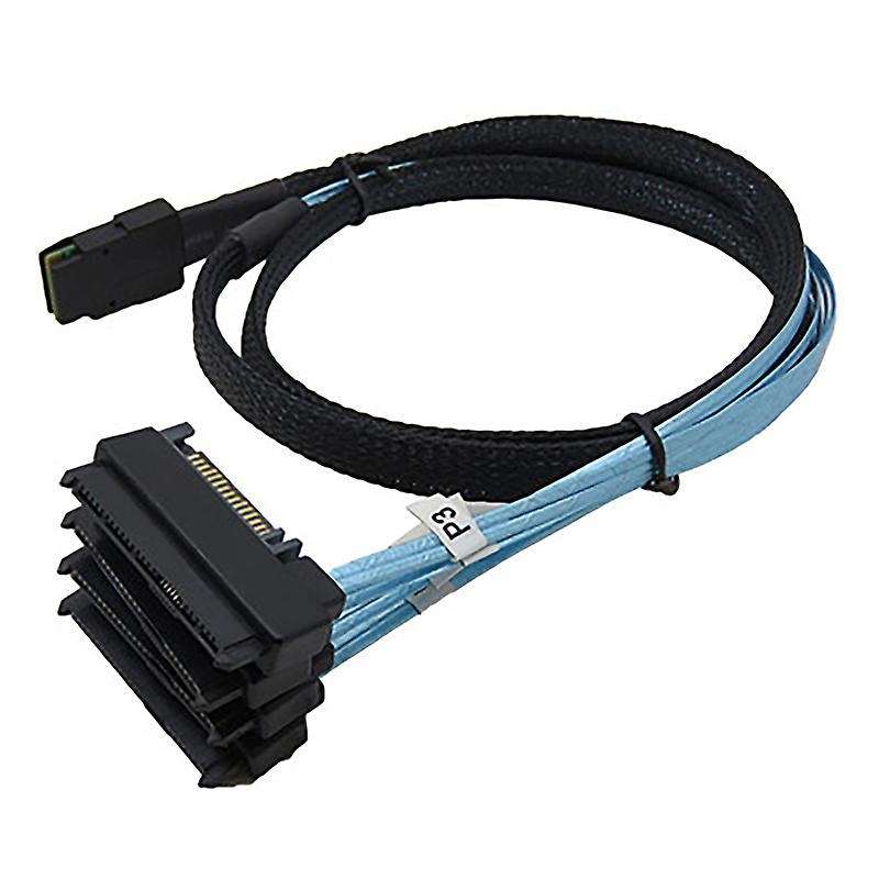 Mini Sas-36p Sff 8087 to 4 Sas 29p Cable 15p Sata Hard Drive Cable 1m