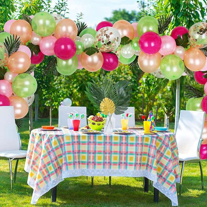 70 Pcs 10 Kinds Artificial Palm Leaves for Parties Decoration