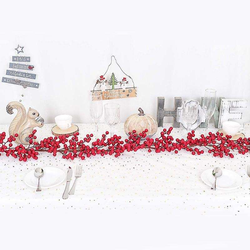 6.39ft Red Berry Christmas Artificial Garland for Christmas Decor