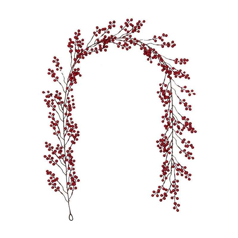 6.39ft Red Berry Christmas Artificial Garland for Christmas Decor