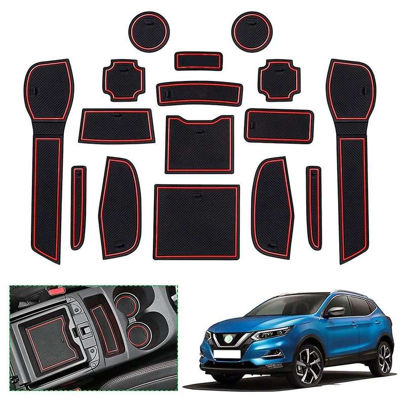 For Nissan Qashqai 2019-2021 Non-slip Mats, Rubber Mats(red)