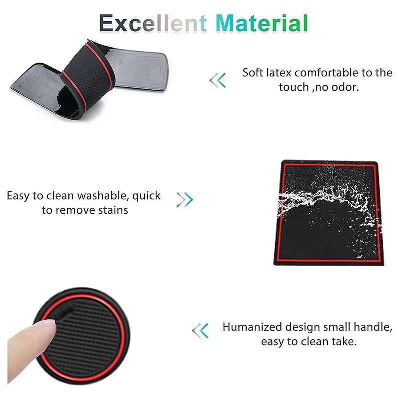 For Nissan Qashqai 2019-2021 Non-slip Mats, Rubber Mats(red)