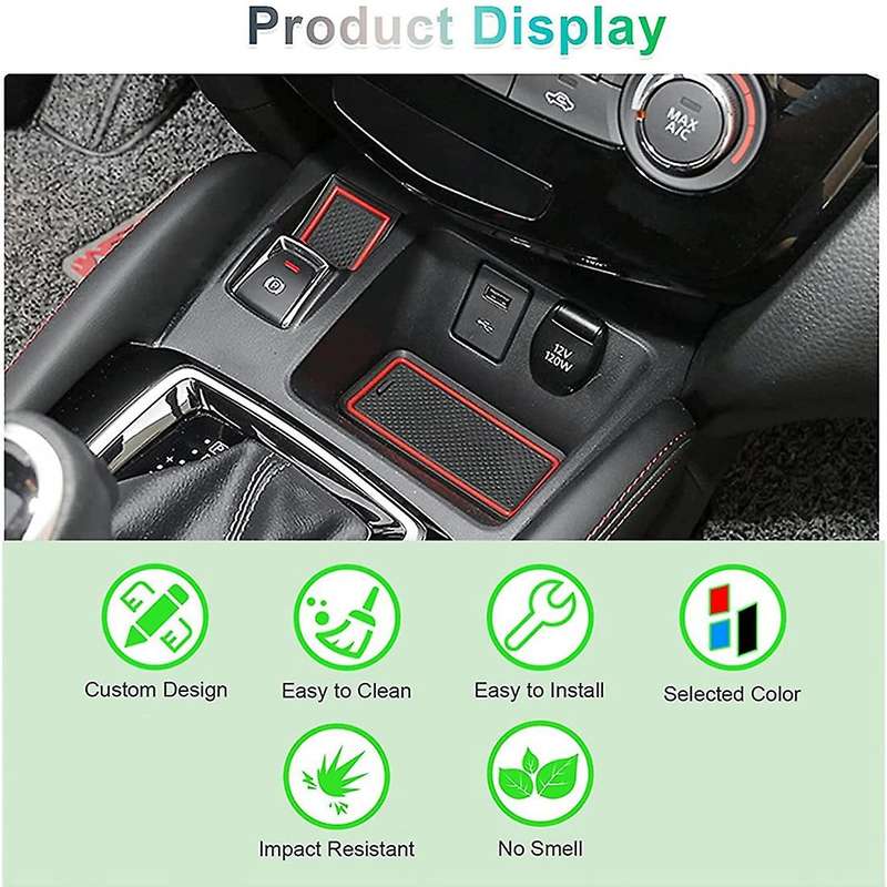 For Nissan Qashqai 2019-2021 Non-slip Mats, Rubber Mats(red)