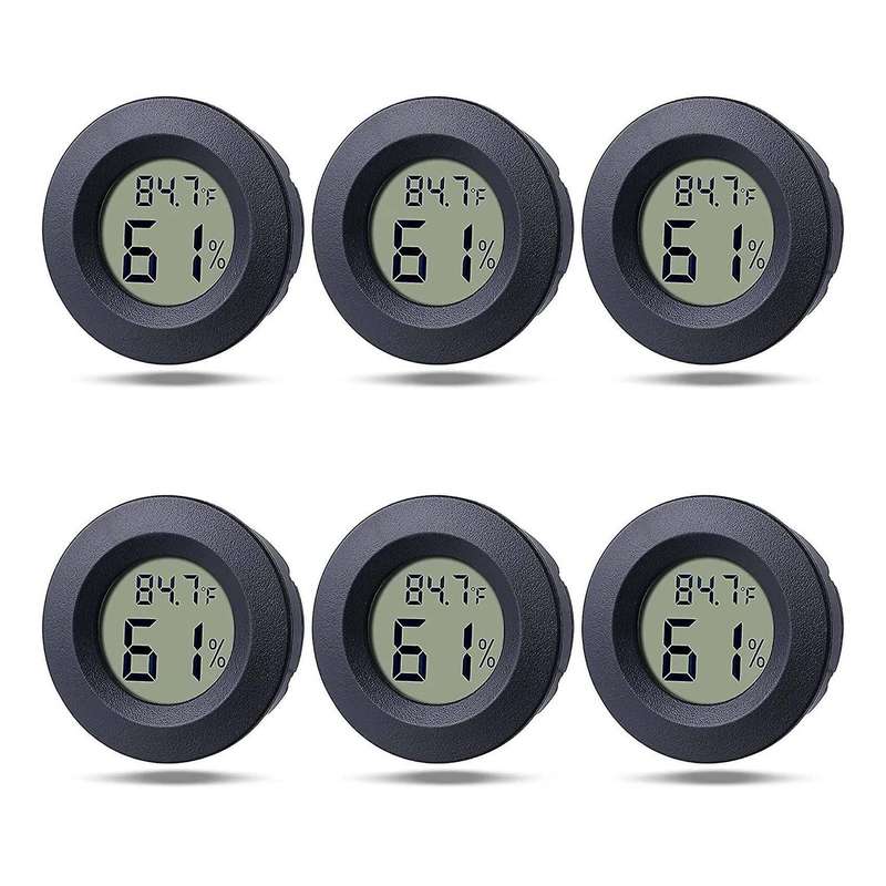 Gauge Monitor with Temperature Meter Sensor Fahrenheit () 6 Pack