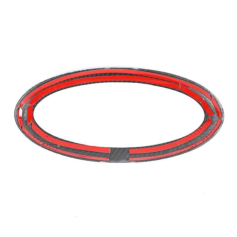 Front Grille Center Logo Ring Cover for Ford F150 21-22 ,carbon Fiber