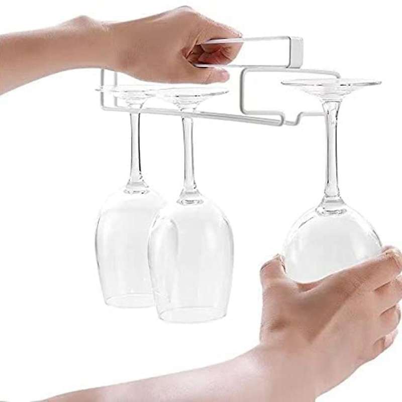 Wine Glass Holder - Under Cabinet, Double Row Stemware Racks