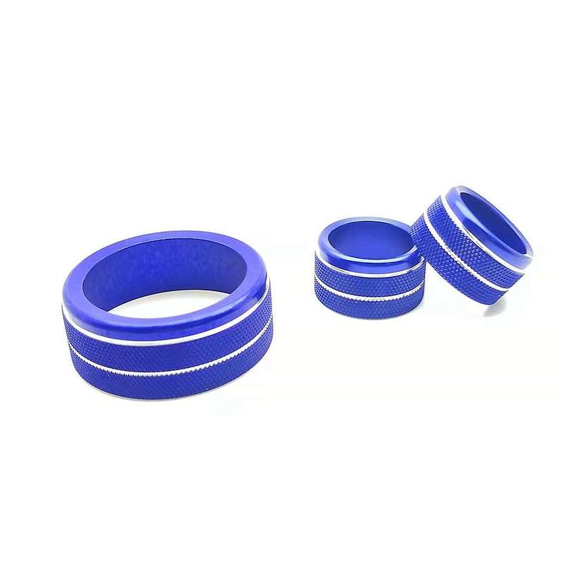 For Tundra 2014-2021 Air Conditioner Switch Cd Button Knob(blue 3pcs)