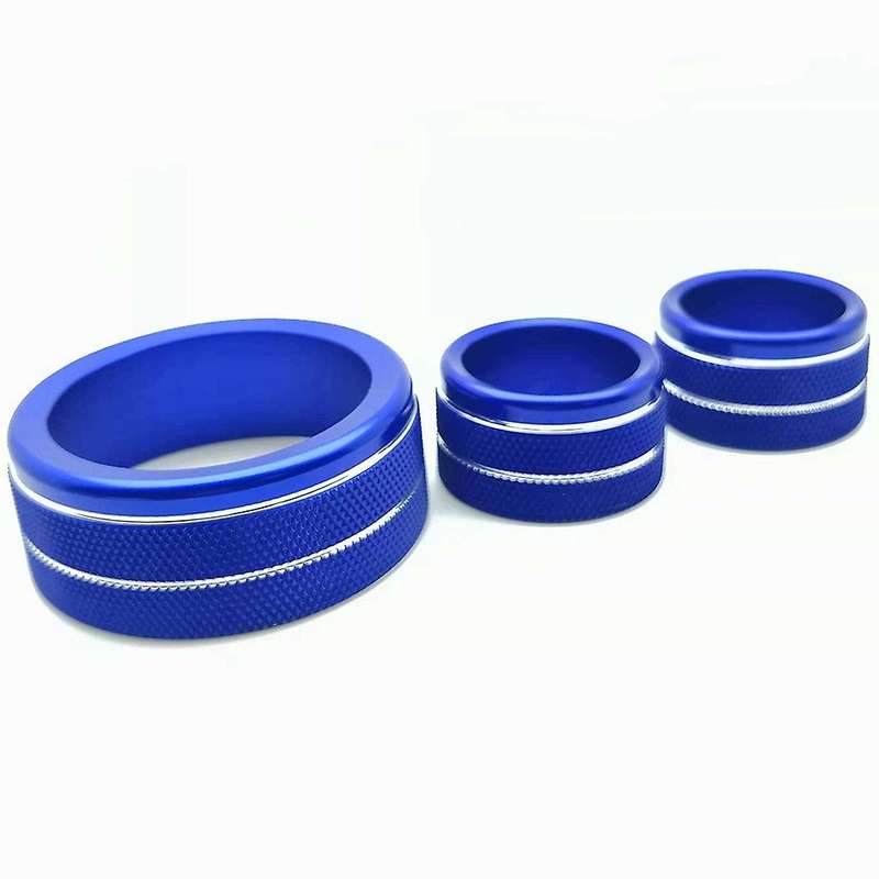 For Tundra 2014-2021 Air Conditioner Switch Cd Button Knob(blue 3pcs)