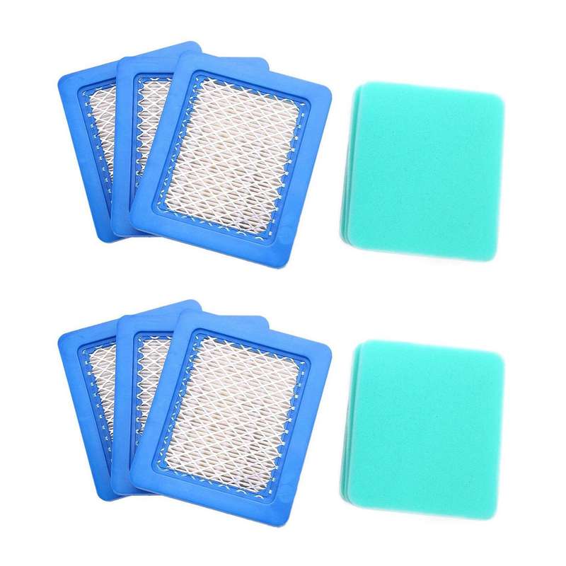 6 Pack 491588s Air Filter with Pre Filter for Briggs and Stratton