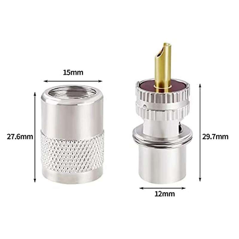 Pl-259 Coaxial Connectors Uhf Male Solder Connector Plug