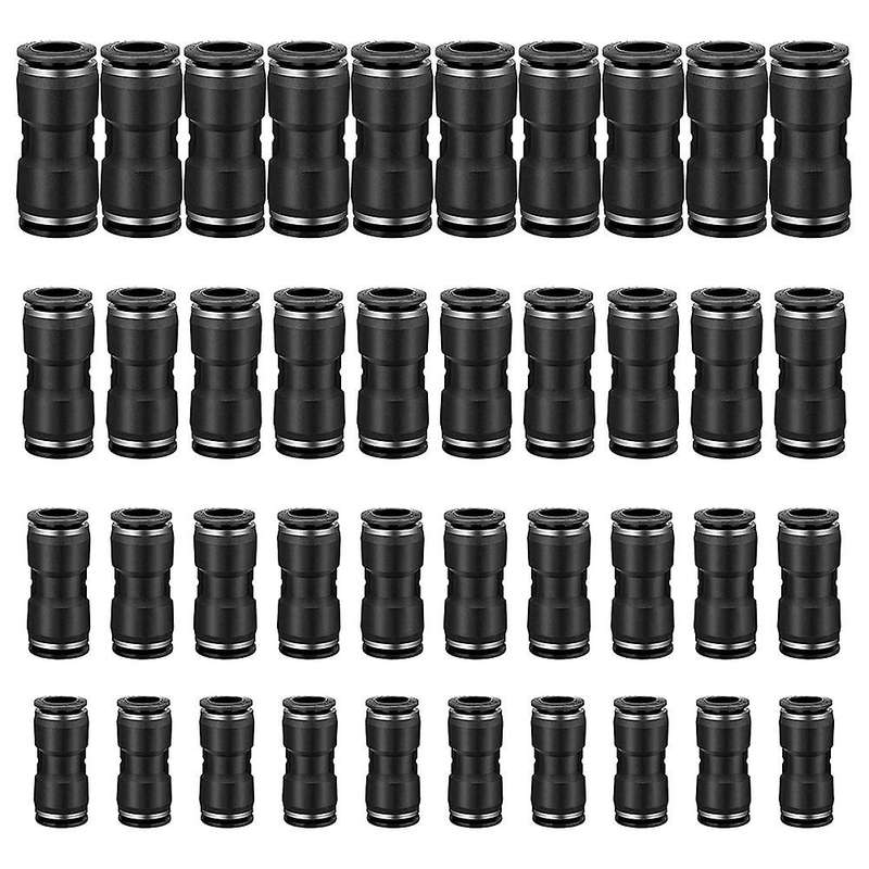 40 Pcs Push to Connect Fittings Kit Quick Release (1/4 5/16 3/8 1/2)
