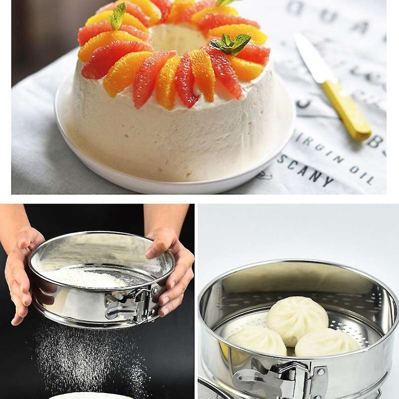3-in-1 Cake Mold Steel Flour Sieve Steamer Cake Mold Baking Tool D