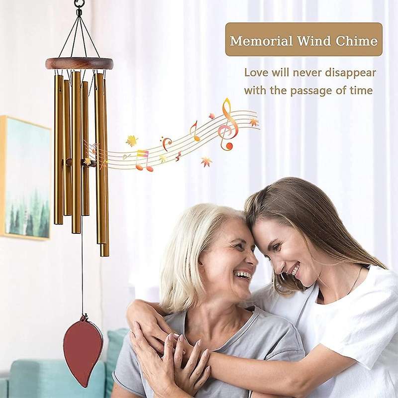 Wind Chimes for Outside, 30inch Wooden Sympathy Wind Chimes Memorial