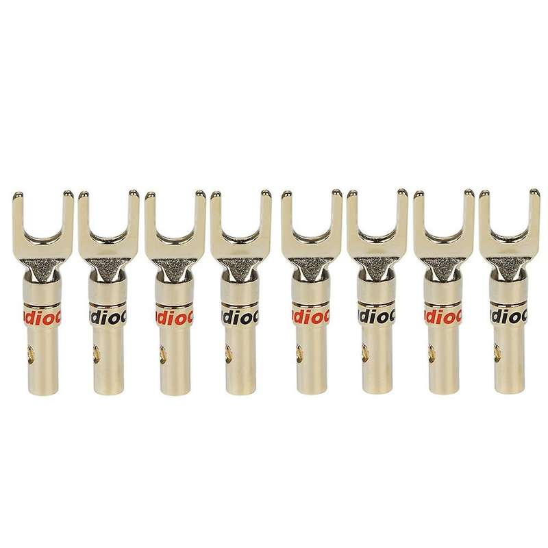 S101g Spade Plug 24k Gold Plated Fork Plug Speaker Y Connector