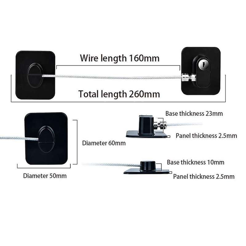 Refrigerator Lock 4 Pack Cabinet Locks Child Safety Latches Wit Keys