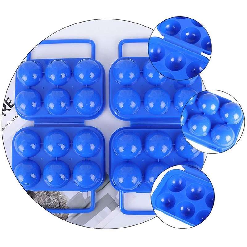 4pcs Portable Egg Holder Carrier  Camping Carrier Folding Egg