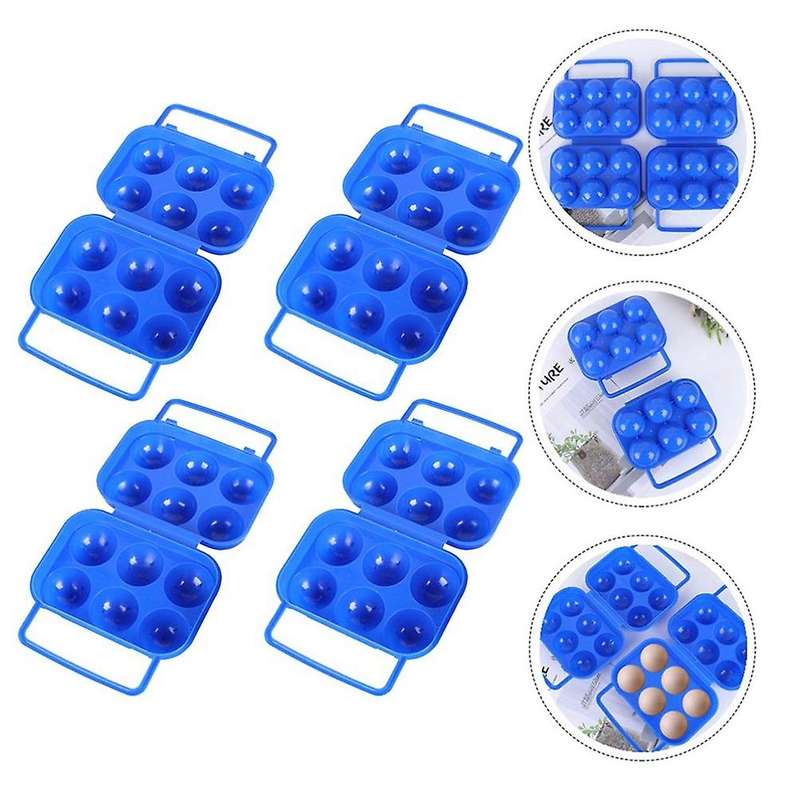 4pcs Portable Egg Holder Carrier  Camping Carrier Folding Egg