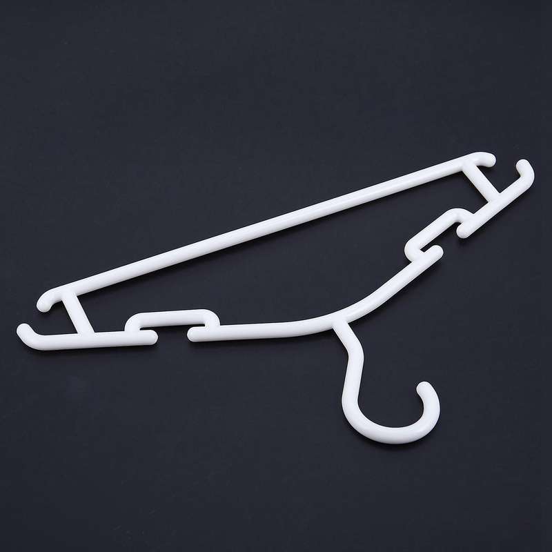 White - Pack Of 20 Pieces Hanger Non-slip Pp Hangers 27 X 15 Cm