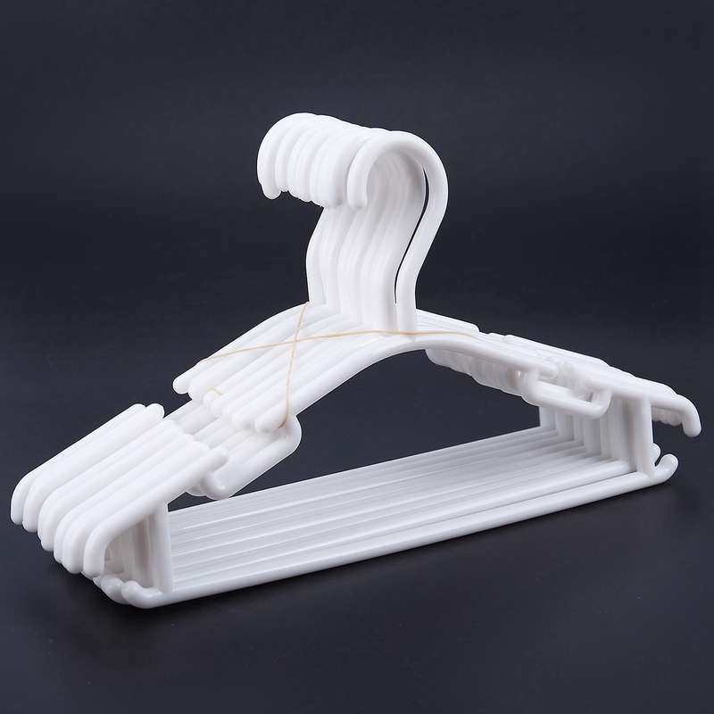 White - Pack Of 20 Pieces Hanger Non-slip Pp Hangers 27 X 15 Cm