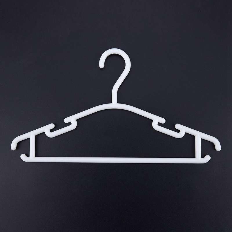 White - Pack Of 20 Pieces Hanger Non-slip Pp Hangers 27 X 15 Cm