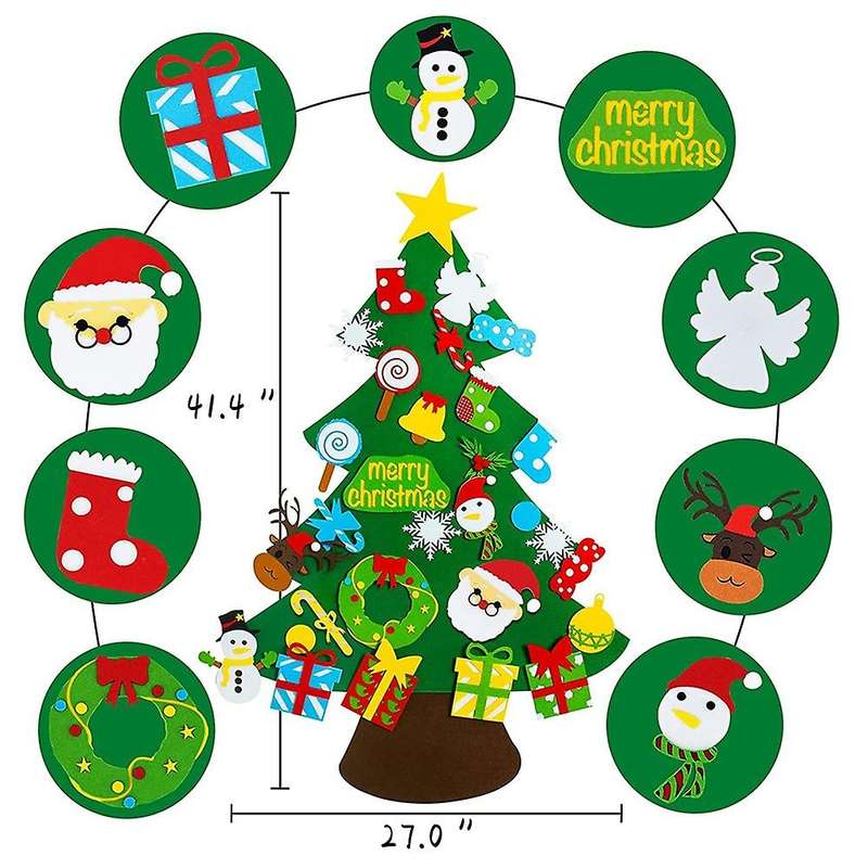 Felt Christmas Tree for Toddlers, Christmas Decorations
