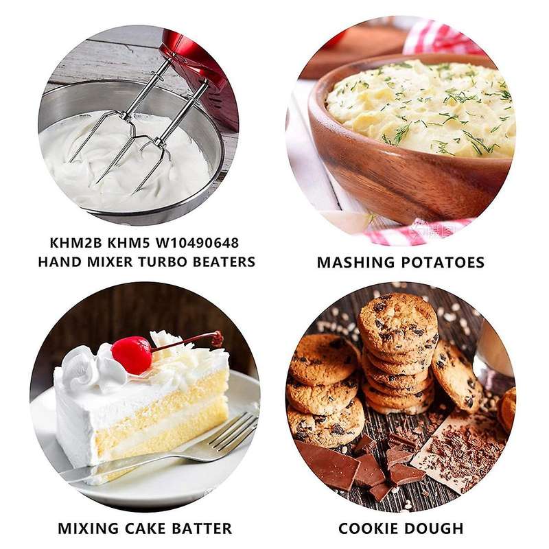 Hand Mixer Set Of 6 for Kitchen (2 Wired Beaters,2 Whisks &2 Hooks)