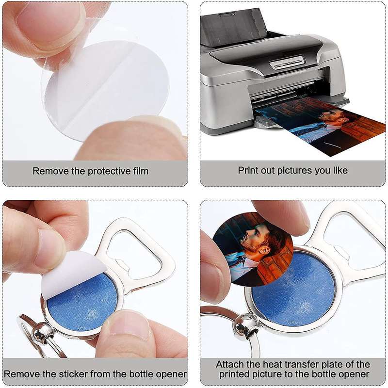 10 Pcs Sublimation Blank Keychain Sublimation Metal Bottle Opener- B