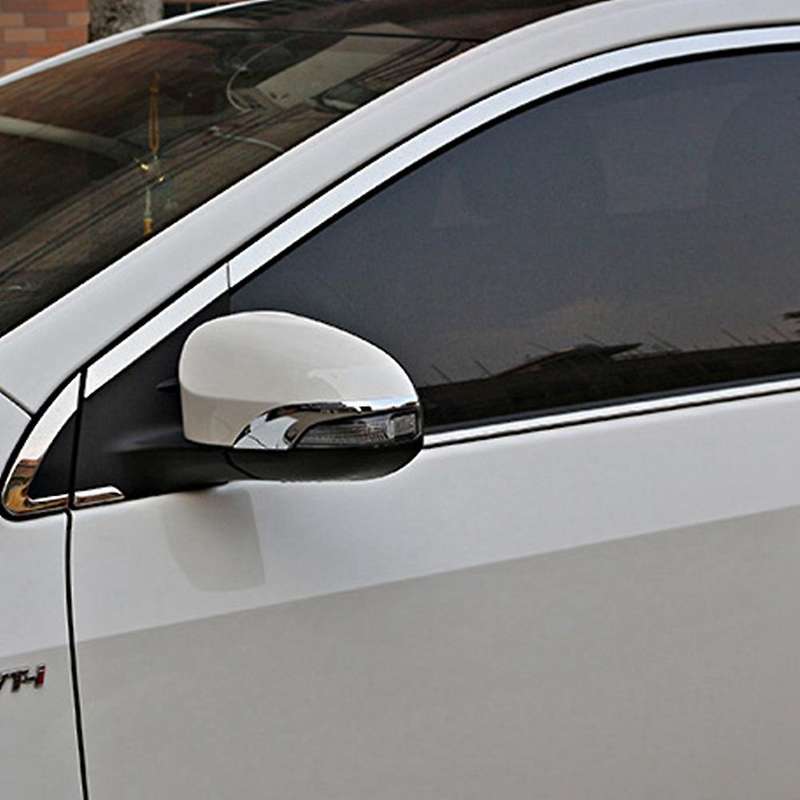 Abs Chrome Side Turn Signal Mirror Covers Rearview Cover Trim