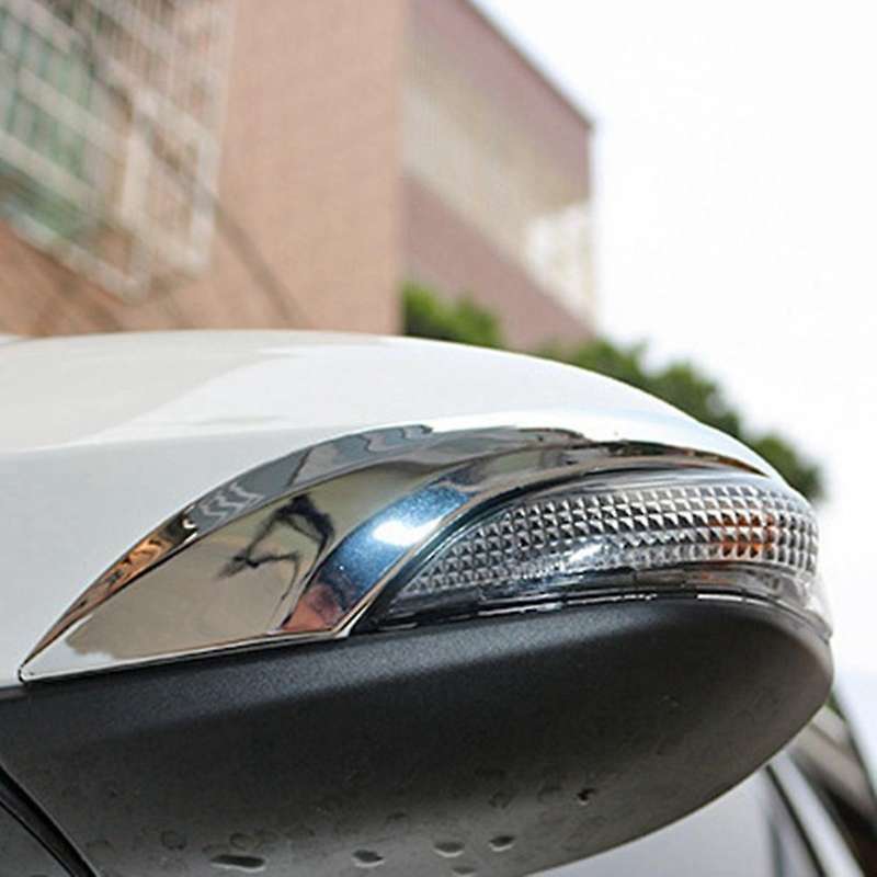 Abs Chrome Side Turn Signal Mirror Covers Rearview Cover Trim